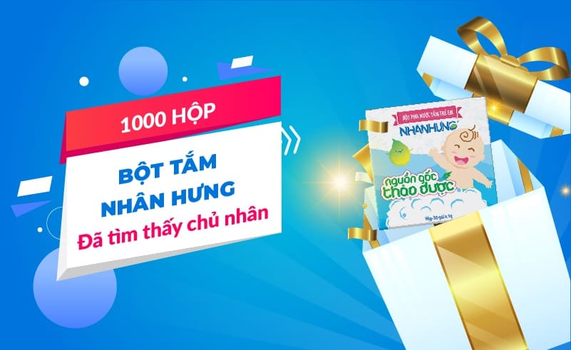 Chương trình tặng 100 hộp bột tắm nhân hưng