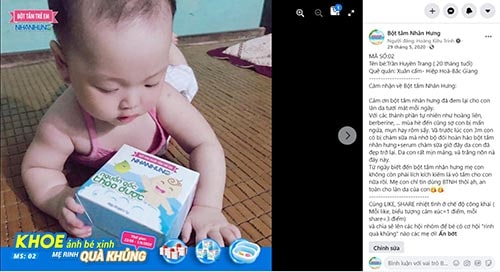 Vui mừng vì con hết bệnh ngoài da nên chị Tuyết không ngại chia sẻ bí quyết cho các mẹ