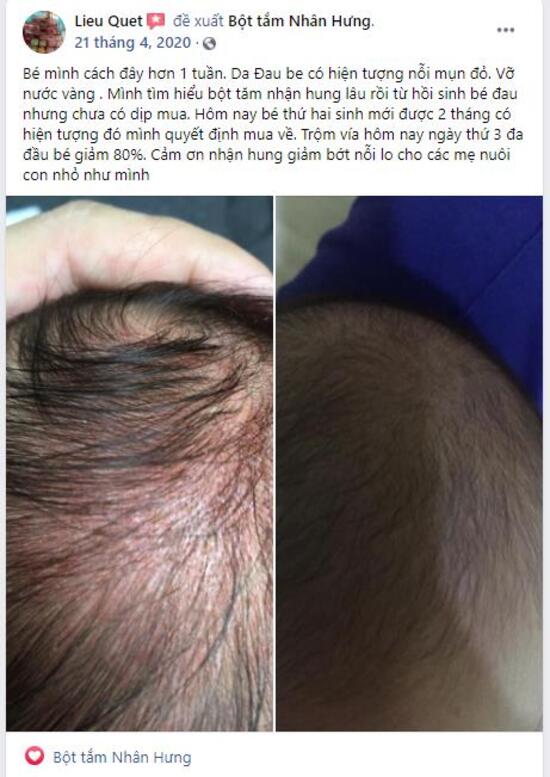BỘT TẮM NHÂN HƯNG NHẬN “MƯA” 5 SAO NHỜ HIỆU QUẢ “THẦN TỐC”