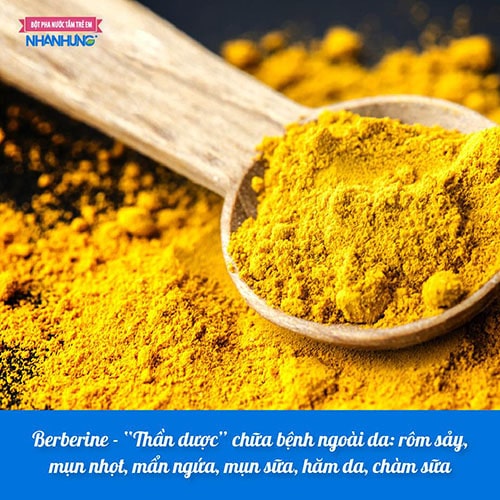 Berberine được xem là “thần dược” trị bệnh ngoài da ở trẻ.