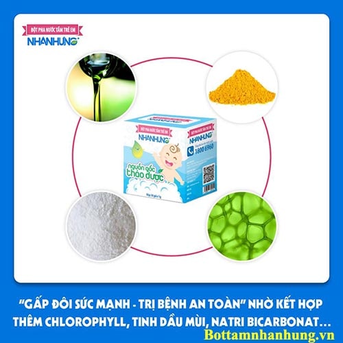 Bột tắm Nhân Hưng giúp trị rôm sảy an toàn, hiệu quả