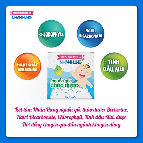 Bột tắm Nhân Hưng nguồn gốc thảo dược.