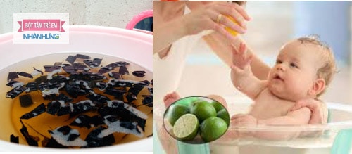 Lông mày trẻ sơ sinh có vảy mẹ có thể dùng nước tranh pha loãng hoặc nước đun bồ kết vệ sinh vùng đầu, trán và lông mày cho bé