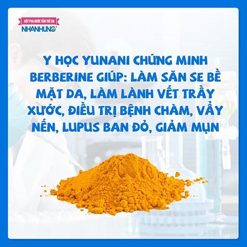 y học Yunani chứng minh, các loại thực vật có chứa Berberine giúp làm săn se bề mặt da, làm lành vết thương trầy xước