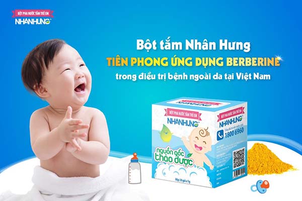 Bột tắm Nhân Hưng tiên phong ứng dụng Berberine trong trị bệnh ngoài da tại Việt Nam