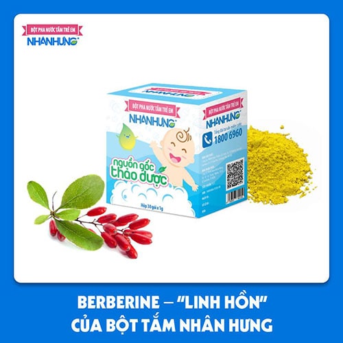 Berberine là linh hồn của Bột tắm Nhân Hưng