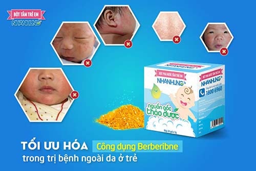 Tối ưu hóa công dụng berberine trong trị bệnh ngoài da ở trẻ.