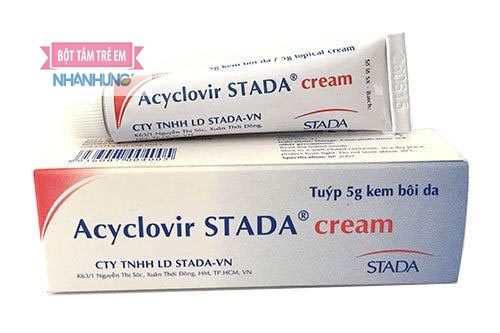 Acyclovir 5% giúp giảm ngứa, tránh bội nhiễm