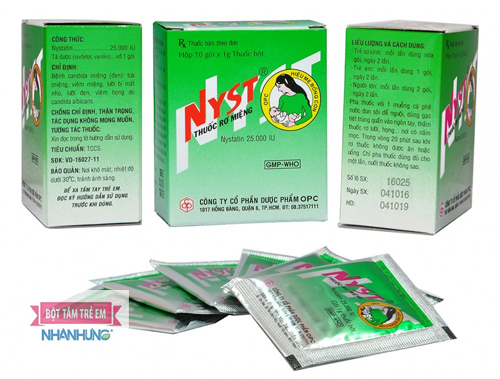 Nystatin là thuốc kháng sinh chuyên dùng chống nấm Candida.