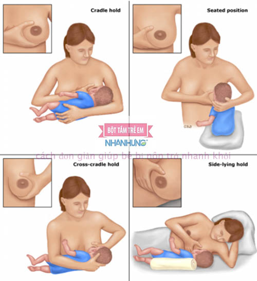 Cho bé bú đúng tư thế