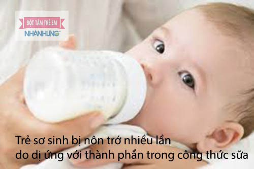 Dị ứng với thành phần công thức sữa