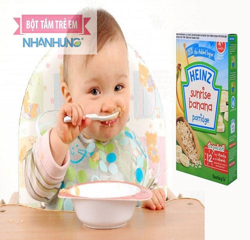 Cách pha bột ăn dặm Heinz phụ thuộc vào số tuổi của bé