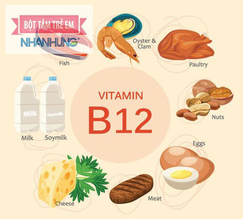 Bổ sung đầy đủ vitamin B12 đế bé tránh bị rụng tóc.