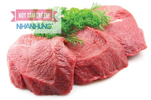 Thịt bò cung cấp protein giúp bé tiêu chảy sớm bình phục.