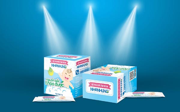 Bột tắm Nhân Hưng nổi bật với tác dụng kháng khuẩn, chống viêm, giảm ngứa, sạch da