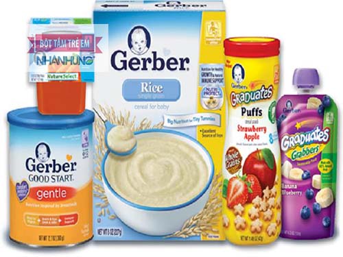 Một số sản phẩm của thương hiệu Gerber