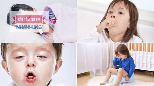 Bé bi viêm phổi thường ho, sốt cao và rối loạn tiêu hoá.