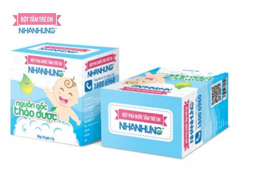 Sử dụng Bột tắm trẻ em Nhân Hưng giúp hỗ trợ điều trị chàm sữa ở trẻ