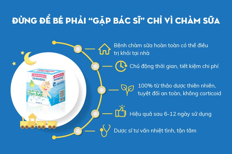 Bột tắm trẻ em Nhân Hưng - Trị chàm sữa cho bé sơ sinh an toàn và hiệu quả
