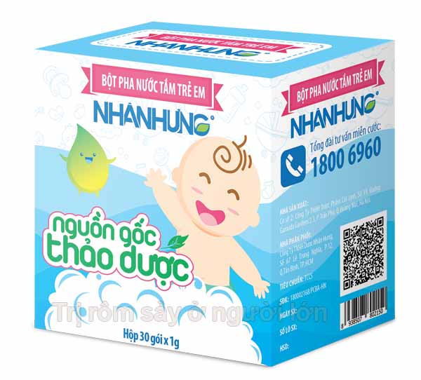 Bột tắm Nhân Hưng - Bài thuốc trị rôm sảy ở người lớn