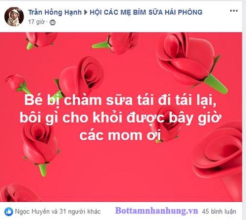 Nhiều mẹ bỉm than vẫn vì chàm sữa