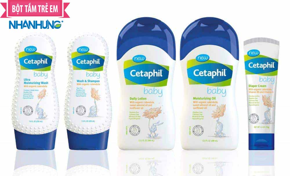 Mẹ có thể sử dụng sữa tắm Cetaphil để trị rôm sảy cho bé