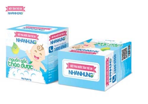 Bột tắm trẻ em Nhân Hưng giúp loại bỏ rôm sảy hiệu quả - Bé bị rôm sảy bôi thuốc gì
