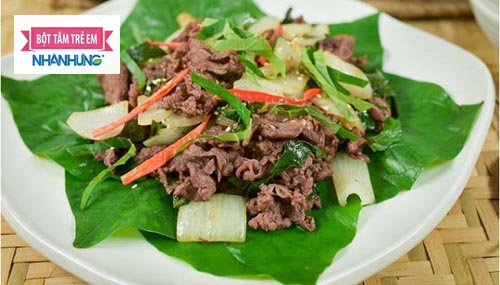 Nhiều món ăn ngon từ lá lốt chữa mồ hôi trộm