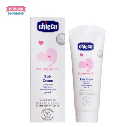 Kem dưỡng ẩm Chicco từ dầu cám gạo và oliu - Kem chống nẻ cho bé